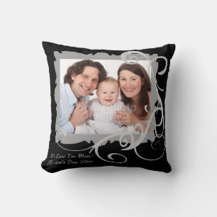 Swirly Custom Photo Moederdag Pillow Kussen