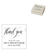 Swirly dank u - Bruiloft Rubberstempel (Gestempeld)