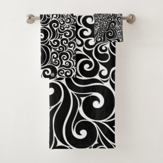 Swirly Design Bad Handdoek