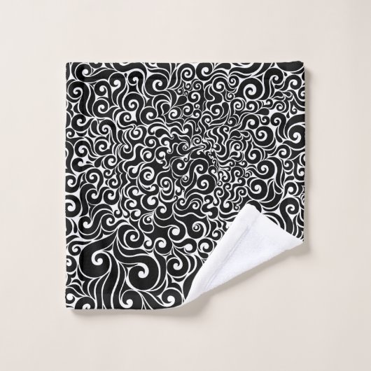 Swirly Design Bad Handdoek (Wasdoekje)