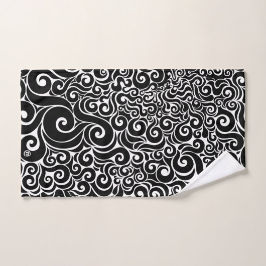 Swirly Design Bad Handdoek (Handdoek)