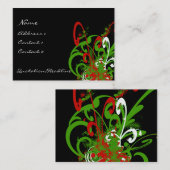 Swirly Distressed Paint Splats - C... - Gepersonal Visitekaartje (Voorkant / Achterkant)