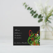 Swirly Distressed Paint Splats - C... - Gepersonal Visitekaartje (Staand voorkant)