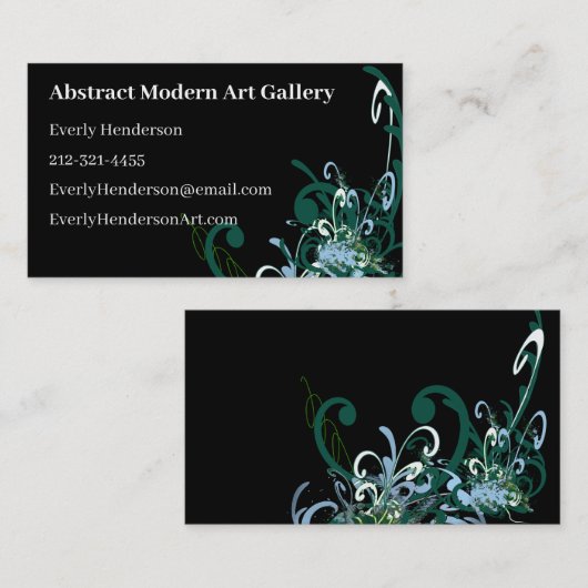 Swirly Distressed Paint Splats - Gepersonaliseerd Visitekaartje (Voorkant / Achterkant)