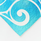 Swirly Dolphin Family Fleece Deken (Hoek)