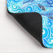 Swirly Dolphin Family Muismat (Hoek)