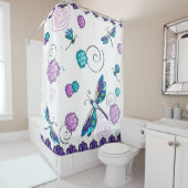 Swirly Dragonfly douchegordijn (In situ)