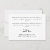 Swirly Elegant Black Script Thank You With Love Bedankkaart (Achterkant)