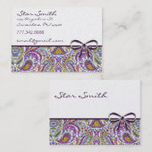 Swirly Floral Paisley Visitekaartje (Voorkant / Achterkant)