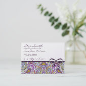 Swirly Floral Paisley Visitekaartje (Staand voorkant)