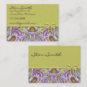 Swirly Floral Paisly Visitekaartje (Voorkant / Achterkant)