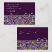Swirly Floral Paisly Visitekaartje (Voorkant / Achterkant)