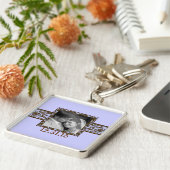 Swirly Floral Wedding Sleutelhanger (Zijkant)