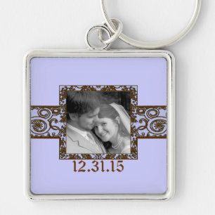 Swirly Floral Wedding Sleutelhanger