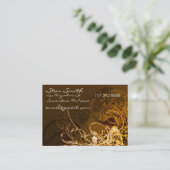 Swirly Florals Chocolate en Oranje Sherbert Visitekaartje (Staand voorkant)