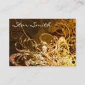 Swirly Florals Chocolate en Oranje Sherbert Visitekaartje (Achterkant)