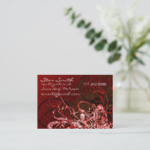 Swirly Florals - Deep Red Visitekaartje (Staand voorkant)