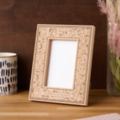 Swirly Flourish All Over Design met namen 4x6P Gegraveerde Lijstjes (Links)