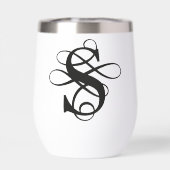 Swirly Flourish Initiaal monogram (Achterkant)