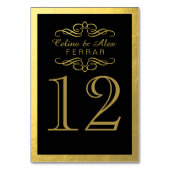 Swirly Flourish met overzichtstabel nummers | zwar Kaart (Achterkant)