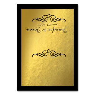 Swirly Flourish Plaatskaarten zonder lijnen   goud Kaart