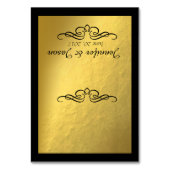 Swirly Flourish Plaatskaarten zonder lijnen | goud Kaart (Voorkant)