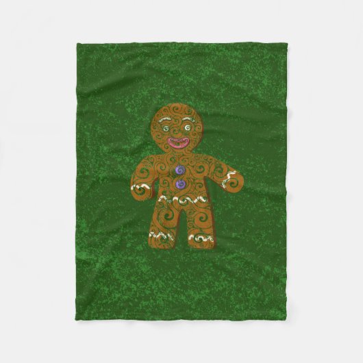 swirly gingerbread-koekje fleece deken (Voorkant)