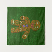 swirly gingerbread-koekje wandkleed (Voorkant (horizontaal))