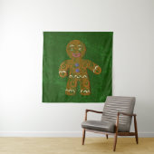 swirly gingerbread-koekje wandkleed (In situ)
