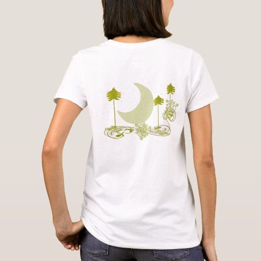 Swirly Green Tree Tunic T-shirt (Achterkant)