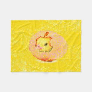 swirly hatchling fleece deken