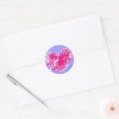 Swirly Heart beroemd gemaakt door Pink and Purples Ronde Sticker (Envelop)