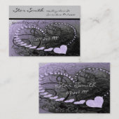 Swirly Heart Business Lavendel Visitekaartje (Voorkant / Achterkant)