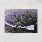Swirly Heart Business Lavendel Visitekaartje (Achterkant)
