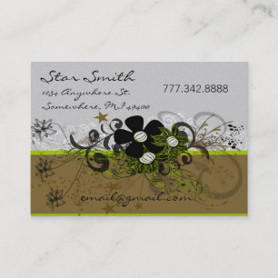 Swirly Heart Business Lavender Bus... - Gepersonal Visitekaartje
