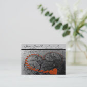 Swirly Heart Visitekaartje - (Staand voorkant)