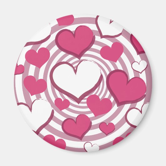 Swirly Hearts Magnet (Voorkant)