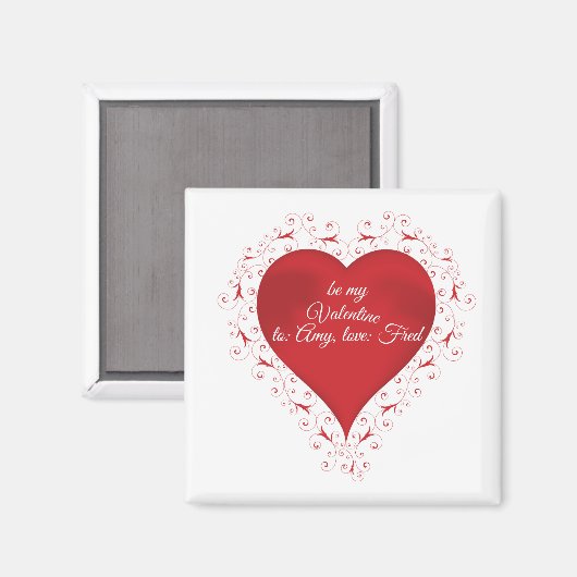 Swirly Hearts Magnet (Voorkant / Achterkant)