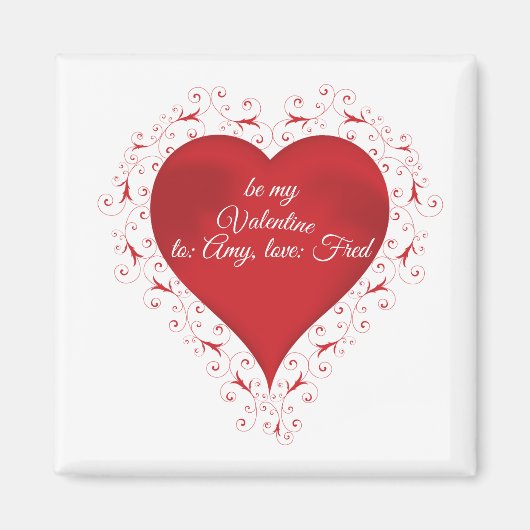 Swirly Hearts Magnet (Voorkant)