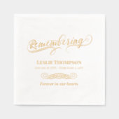 Swirly Herinnering Dood Jubileum Folie Servetten (Voorkant)