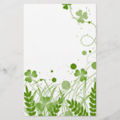 Swirly Ierse shamrock in een weide Briefpapier (Voorkant)