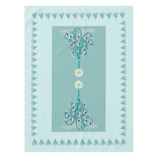 Swirly Kerstboom 52"x 70"Tafelkleed Tafelkleed (Voorkant)