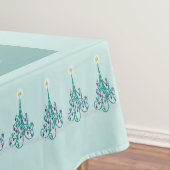 Swirly Kerstboom 52"x 70"Tafelkleed Tafelkleed (Voorbeeld)