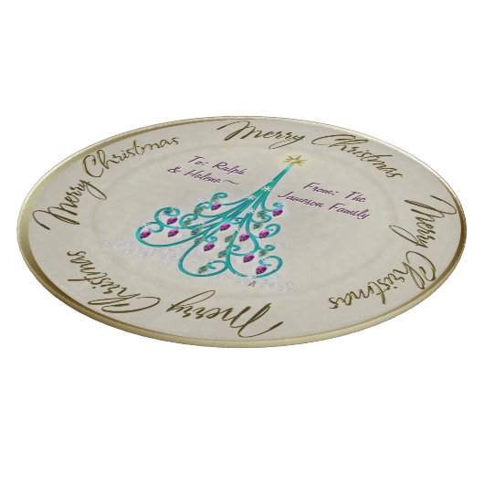 Swirly Kerstboom Charcuterie Board Snijplank (Hoek)