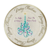 Swirly Kerstboom Charcuterie Board Snijplank (Voorkant)