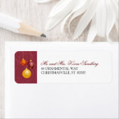 Swirly Kerstversieringen Retouradreslabel Etiket (Insitu)