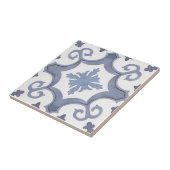 Swirly lavendel paarse mediterrane stijl tegeltje (Zijkant)