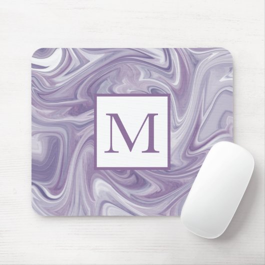 Swirly Lavender Abstract Muismat (Met muis)