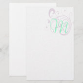 Swirly Lavender Briefpapier (Voorkant / Achterkant)