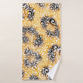 Swirly Leopard Pattern Badhanddoek